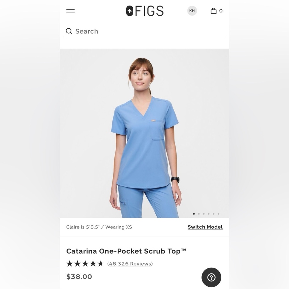 Figs Catarina One-Pocket Scrub Top